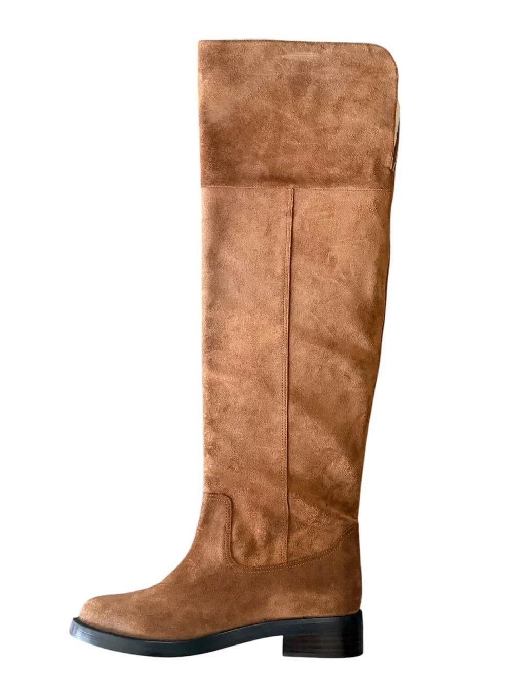 J.Crew New Stevie Over the Knee Suede Boots Camel Tan Leather Size 7.5